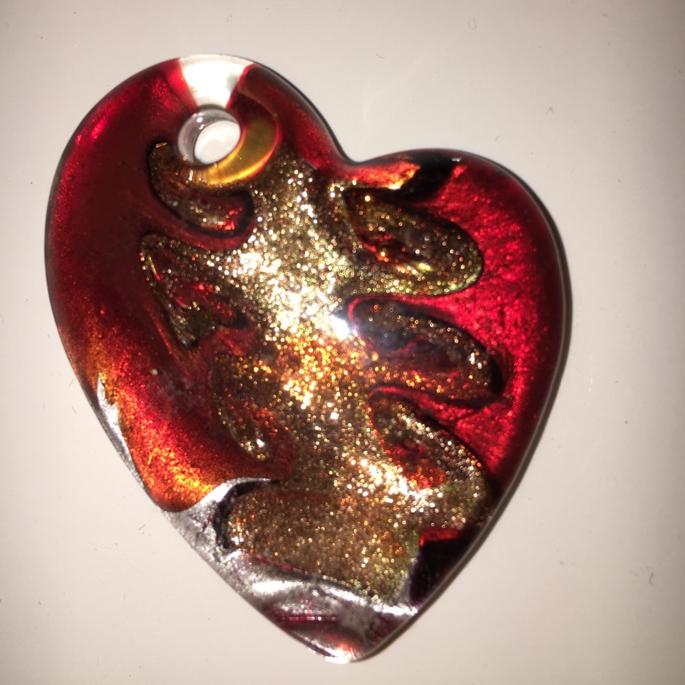 Blown Glass Heart Pendant